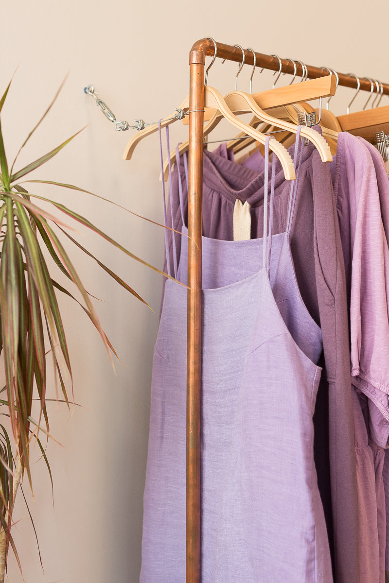 Copper clothes online rack